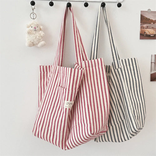 Beach Striped Tote Bag